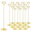 Urban Deco 16PK Table Number Holders 12 Inches Place Card Holder Metal Table Card Holders Picture Holders for Tables, Card Holder Stand for Wedding Dcor Gold Sign Holder view 1