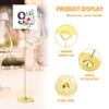 Urban Deco 16PK Table Number Holders 12 Inches Place Card Holder Metal Table Card Holders Picture Holders for Tables, Card Holder Stand for Wedding Dcor Gold Sign Holder view 2