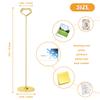 Urban Deco 16PK Table Number Holders 12 Inches Place Card Holder Metal Table Card Holders Picture Holders for Tables, Card Holder Stand for Wedding Dcor Gold Sign Holder view 3
