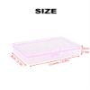 LJY 12 Pieces Rectangular Empty Mini Clear Plastic Organizer Storage Box Containers with Hinged Lids (5.3 x 3.1 x 1.2 inch, Pink) view 2