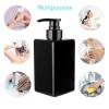 15 oz Hand Soap Dispenser, Plastic Pump Bottles, Refillable Empty Lotion Dispenser Liquid Container for Bathroom Kitchen College Dorm, 2 Pack Black view 4