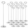 Urban Deco 16PK Table Number Holders 12 Inches Place Card Holder Metal Table Card Holders, Picture Holders For Tables, Card Holder Stand For Wedding Dcor - Silver Sign Holder view 1