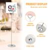 Urban Deco 16PK Table Number Holders 12 Inches Place Card Holder Metal Table Card Holders, Picture Holders For Tables, Card Holder Stand For Wedding Dcor - Silver Sign Holder view 3