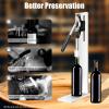 Wine Bottle Corking Machine, Stainless Steel Manual Pressure Corker Cork Wine Bottle Corking Inserting Stopper Tool with 2 Pom Heads for 200ml/375ml/500ml/750ml view 4