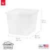 IRIS USA 4-Pack Storage Bins with Lids, 36 Quart, Clear Stackable Containers Box Organize Shoes Closet Shelves Clothes Blankets Towels - BPA-Free Plastic view 2