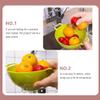 Hemoton 5pcs Kitchen Drain Basket Fruit Vegetable Strainers for Easy Washing Storage Multi-functional Kitchen Baskets for Home Restaurant Use view 4
