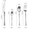 24 Piece Silverware Set for 6, Matte Thickened 1810 Stainless Steel Flatware Set, Modern Dinner Set, Spoons and forks Set in Home and Kitchen, Dishwasher Safe view 2