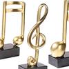 3pcs Music Note Figurines Music Note Statue Decorative Musical Ornament for Living Room Piano Table Centerpieces view 3