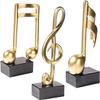 3pcs Music Note Figurines Music Note Statue Decorative Musical Ornament for Living Room Piano Table Centerpieces view 4