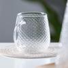 2-piece set of creative hammer pattern glass water cup with handle water cup household water cup transparent heat-resistant handle water cup coffee cup 400ml view 3