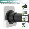 4 Pack Adhesive Shower Tension Rod Holder for Tile | Shower Curtain Rod Retainer for Wall Mount | No Drilling | Stick On | White (Shower Curtain Rod Not Included) view 2
