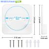 4 Pack Adhesive Shower Tension Rod Holder for Tile | Shower Curtain Rod Retainer for Wall Mount | No Drilling | Stick On | White (Shower Curtain Rod Not Included) view 4