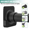 4 Pack Black Shower Curtain Rod Holder for Wall Mount | Adhesive Shower Rod Tension Retainer for Tile | No Drilling | Stick On | (Shower Curtain Rod Not Included) view 2