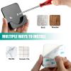 4 Pack Black Shower Curtain Rod Holder for Wall Mount | Adhesive Shower Rod Tension Retainer for Tile | No Drilling | Stick On | (Shower Curtain Rod Not Included) view 3