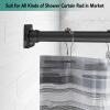 4 Pack Black Shower Curtain Rod Holder for Wall Mount | Adhesive Shower Rod Tension Retainer for Tile | No Drilling | Stick On | (Shower Curtain Rod Not Included) view 4