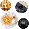 Waffle Cream Round Clock 10Inch Round Clocks Food Kitchen Decor Hanging Wall Clocks Non Ticking Silent Wall Clocks Restaurant Decoration Clock Modern Decor for Bathroom Bedroom Birthday Gift view 3