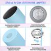 16 Packs Skinny Tumblers Bulk 20 oz Stainless Steel Double Wall Vacuum Insulated Tumbler Slim Water Cups with Lid and Straw for Travel DIY Hot Cold Drink, 16 Colors view 4