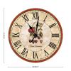 Retro Cherry Round Clock 12Inch Round Clocks French Cherry Wall Clocks Battery Operated Wall Clocks Retro Rustic Style Kitchen Clock for Kitchen Dinning Room Birthday Housewarming Gift view 2