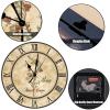 Raspberry Rustic Round Wall Clock Battery Operated Hanging Wall Clocks French Raspberry Clock Vintage Country Style for Kitchen Bedroom Office Round Fruit Clock 10Inch Birthday Housewarming Gift view 3