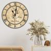 Raspberry Rustic Round Wall Clock Battery Operated Hanging Wall Clocks French Raspberry Clock Vintage Country Style for Kitchen Bedroom Office Round Fruit Clock 10Inch Birthday Housewarming Gift view 4