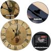 Vintage Fine Wines Quartz Art Clock Silent Non-Ticking Wooden Wall Clocks Vintage Grapes Wall Clock Farmhouse for Laundry Room Bedroom Round Clock 12Inch Birthday Housewarming Gift view 3