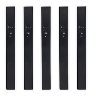 Ateret Judaica 5 Pack Aluminum Mezuzah Case| Fit up to 5" / 12cm Mezuzah Scroll | Easy Peel and Stick (Scroll Not Included) | Waterproof Case Protection (Black)