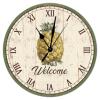 Retro Pineapple Art Clock 10Inch Round Clocks Pineapple Summer Welcome Wall Clocks Silent Non-Ticking Clock Farmhouse Home Decoration Kitchen Clock for Kitchen Bedroom Office Birthday Gift view 1
