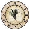 Grape Wine Cellar Art Clock French Vintage Grape Wooden Wall Clocks Non Ticking Operated Wall Clock 12Inch Round Wall Clock Vintage Retro for Home Office School Birthday Housewarming Gift view 1