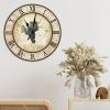 Grape Wine Cellar Art Clock French Vintage Grape Wooden Wall Clocks Non Ticking Operated Wall Clock 12Inch Round Wall Clock Vintage Retro for Home Office School Birthday Housewarming Gift view 4