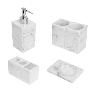 Cabilock 1 Set Nordic Bathroom Five-Piece Set Accessories for Bathroom Toothbrush Bathroom Accessory Bathroom Decor Green Bathroom Accessories Soap Holder Bathroom Accessories for Resin