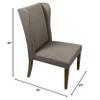 Moti Wilcox Side Chair Upholstered in Gray Fabric view 2
