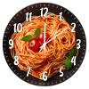 Spaghetti Tomato Italy Noodles Wooden Decorative Wall Clock 12Inch Round Clocks Food Kitchen Decorative Wall Clocks Silent Non-Ticking Clock Restaurant Clock Modern Decor for Kitchen Dinning Room view 1
