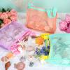Tagitary Beach Toy Mesh Beach Bag Kids Shell Collecting Bag Beach Sand Toy Shells Beach Toys Swimming Accessories for Boys and Girls(Only Bags,A Set of 3) view 2