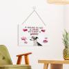 A House is Not AHome Without A Whippet Wood Door Sign, Rustic Wall Door Hanging Sign 10"x16", Funny Farmhouse Wall Hanging Sign Plaque for Home Front Door Entryway view 3