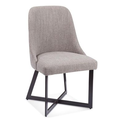 Bassett Mirror Company Trucco Dining Chair in Black Metal