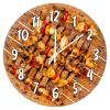 Barbecue BBQ Steak Hanging Wall Clock Non Ticking Operated Wall Clocks Food Kitchen Decor Wall Clocks for Kitchen Bedroom Office Restaurant Wall Decor 10Inch Round Clock Birthday Housewarming Gift view 1