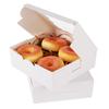 qiqee Bakery Box with Window 100packs 6x6x3 White Cookie Boxes Pastry Box for Wedding Favor Birthday  Party view 2