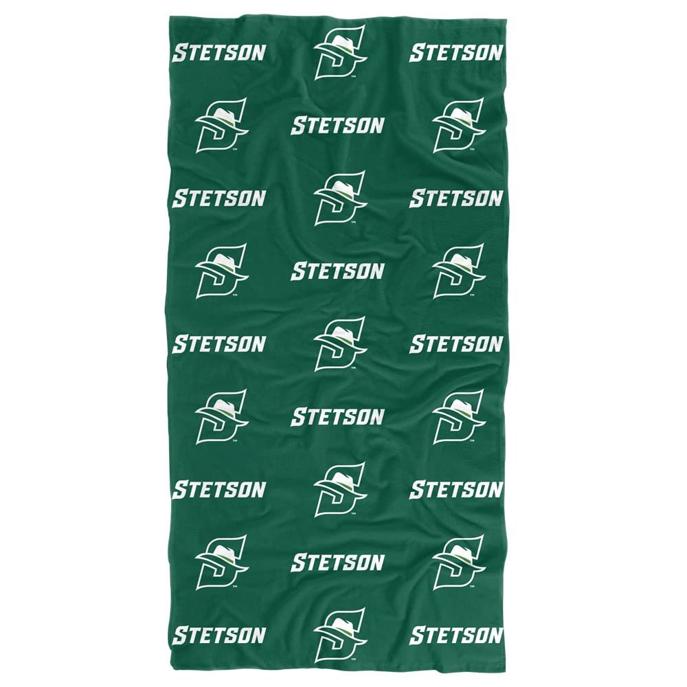 LOGOVISION Stetson University Beach Towel/Bath Towel, 30"x60" Logo Pattern