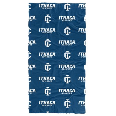 LOGOVISION Ithaca College Beach Towel/Bath Towel, 30"x60" Logo Pattern