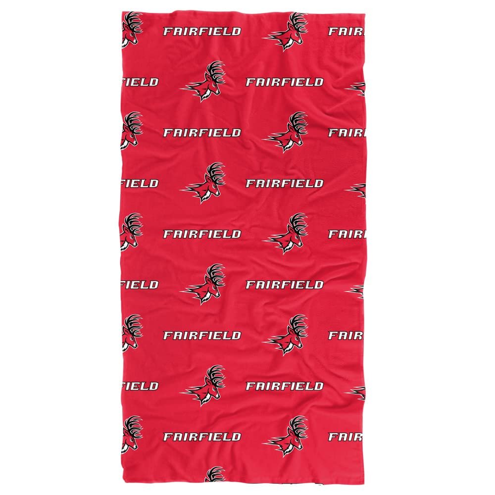 LOGOVISION Fairfield University Beach Towel/Bath Towel, 30"x60" Logo Pattern