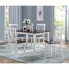 Acme Green Leigh Slat Back Wooden Side Chair in White and Walnut view 1