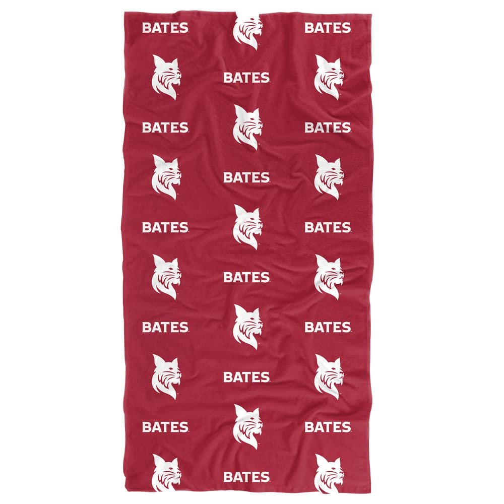 LOGOVISION Bates College Beach Towel/Bath Towel, 30"x60" Logo Pattern