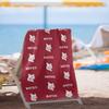 LOGOVISION Bates College Beach Towel/Bath Towel, 30"x60" Logo Pattern view 2