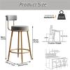 Natliedop Set of 2 Bar Stool, with Back and Footstool, for Kitchen Pub Counter Back Stool 330 LBS Bear Capacity (Seat Height 25.6in/29.5in) view 2