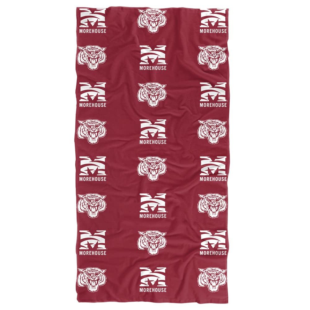 LOGOVISION Morehouse College Beach Towel/Bath Towel, 30"x60" Logo Pattern