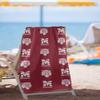 LOGOVISION Morehouse College Beach Towel/Bath Towel, 30"x60" Logo Pattern view 2