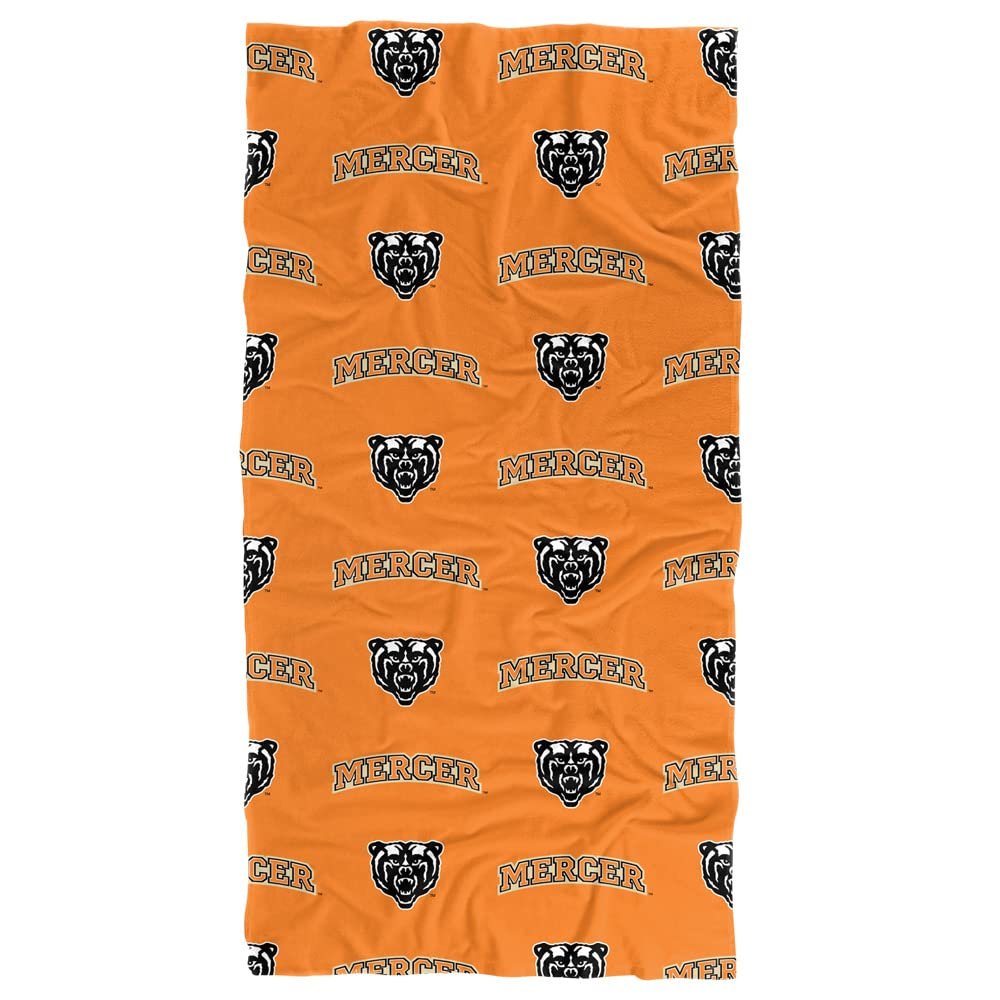 LOGOVISION Mercer University Beach Towel/Bath Towel, 30"x60" Logo Pattern