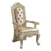Acme Vatican Arm Chair (Set-2) in Synthetic Leather & Champagne Silver view 3