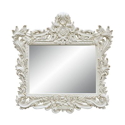 Acme Adara Rectangular Wooden Frame Mirror in Antique White