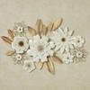Touch of Class Blooming Assemblage Dimensional Metal Floral Wall Art Sculpture Ivory/Gold 39 in wide x 3.5 in deep x 27 in high view 2